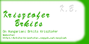 krisztofer brkits business card